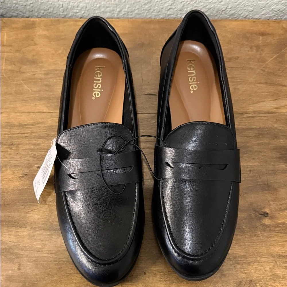 Kensie Black Penny Loafers size 10 NEW - Picture 2 of 7